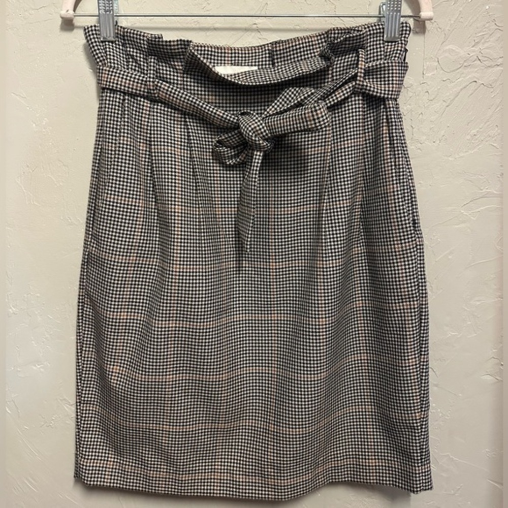 Black and Brown H&M Houndstooth Work Skirt - size US 4